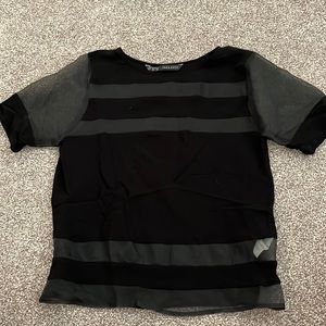 Zara size small blouse with sheer inserts